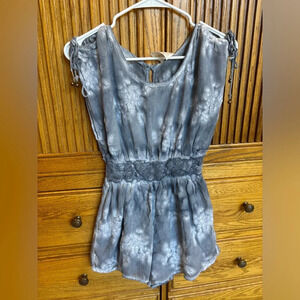 Free People Julia Tie Dye Cold Shoulderder Romper Size Small